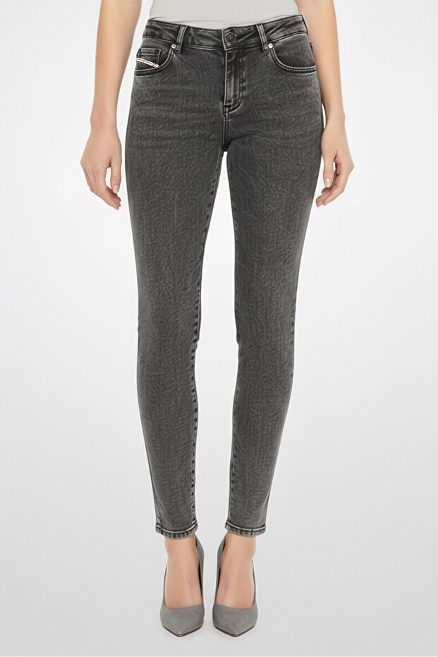 Women Skinny Fit Washed Stretchable Denim, Grey