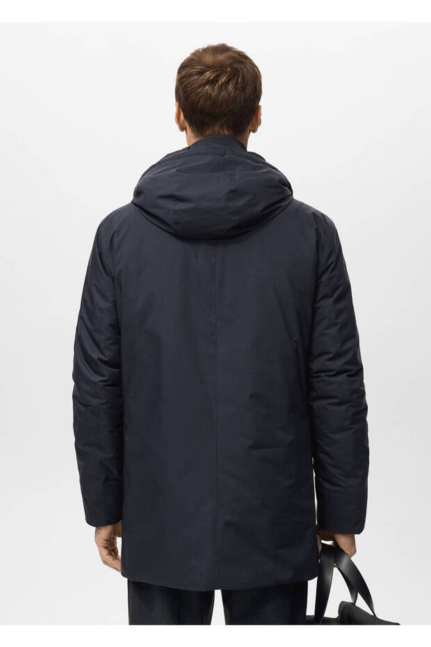 Çıkarılabilir su itici kapitone parka - 4