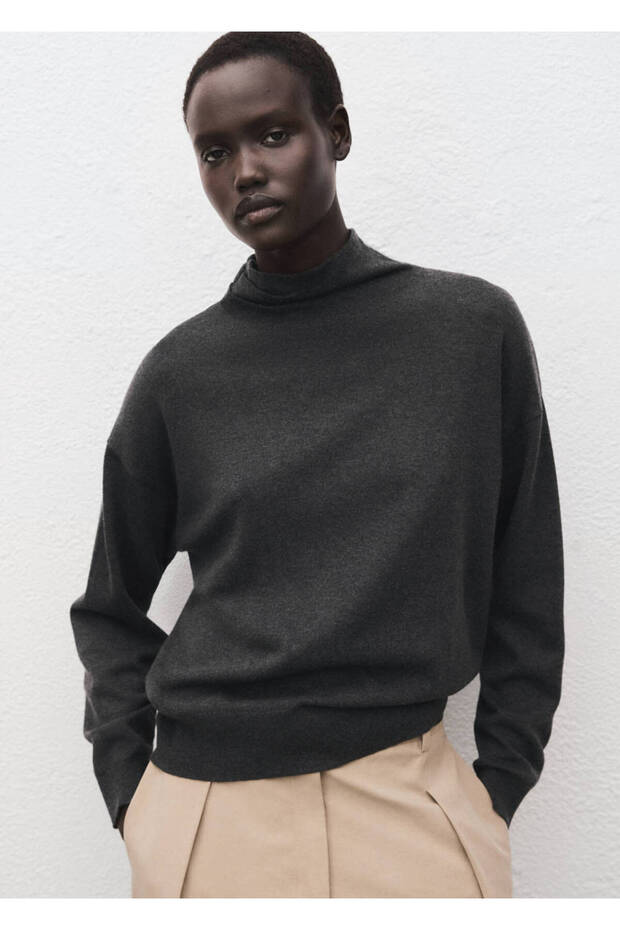 Draped Turtleneck Jersey