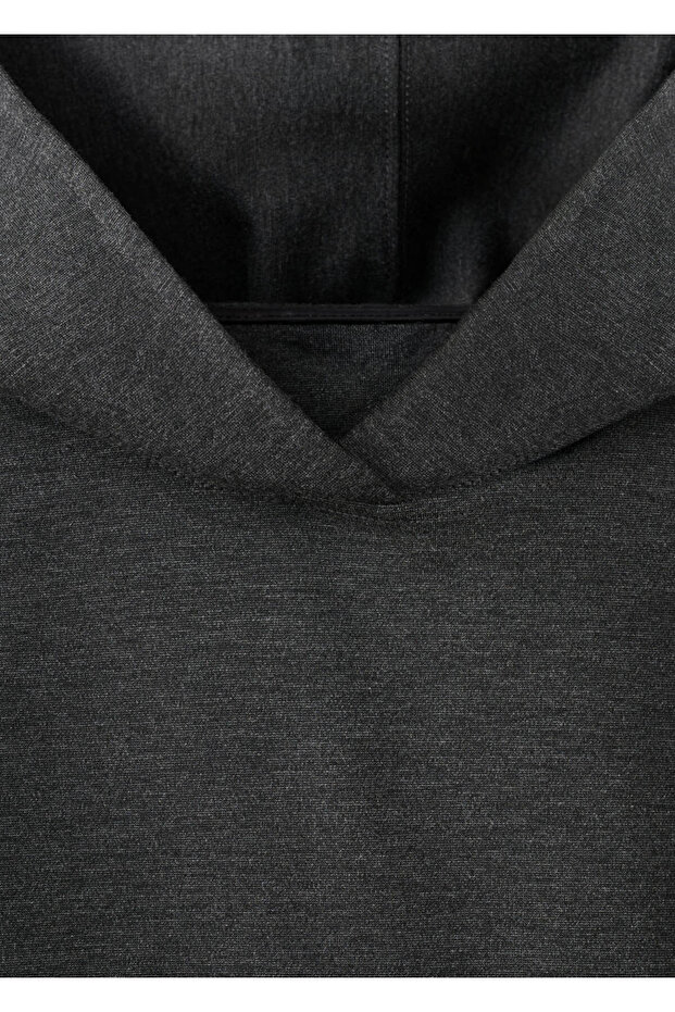 Kapüşonlu kırçıllı triko sweatshirt - 8