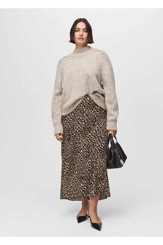 Fusta midi cu imprimeu leopard - 7