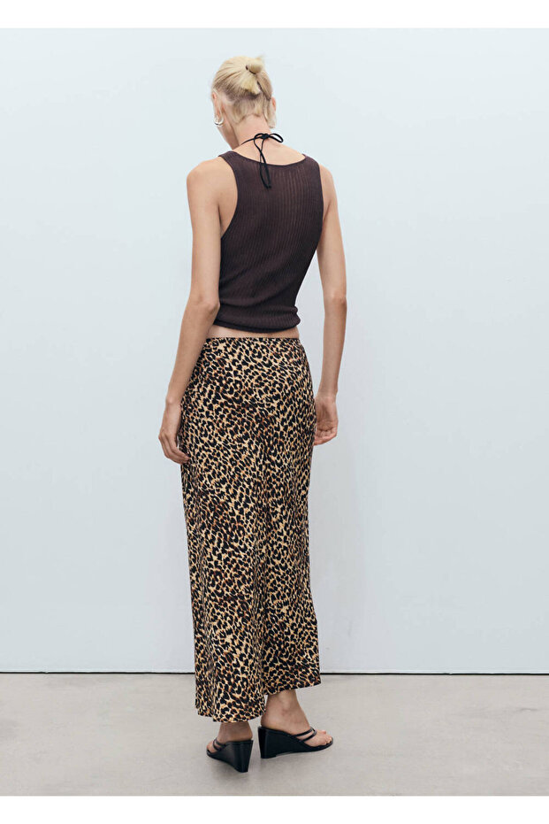 Fusta midi cu imprimeu leopard - 4