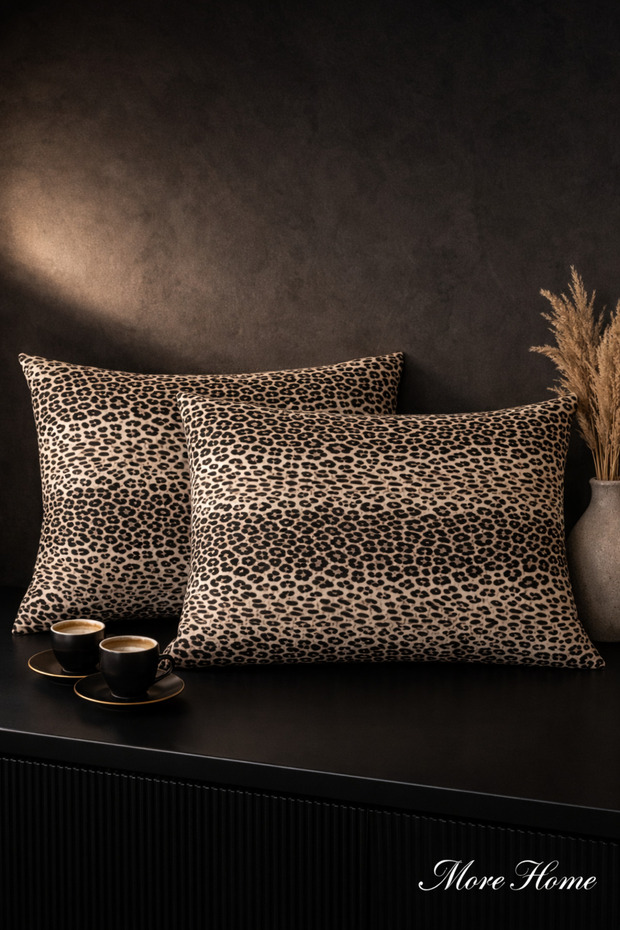 Pillowcase with Cover (2 Pieces) 50 X 70 cm Leopard Pattern