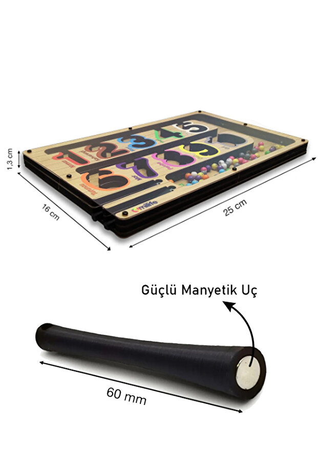 omilife Manyetik Labirent Montessori Oyuncak Ahşap Sayma Eşleştirme ...