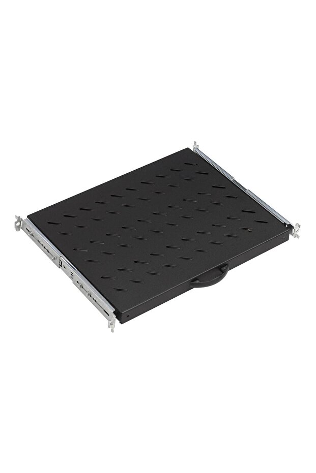 19” Heavy Duty Floating Shelf – 600 mm Depth (Black)