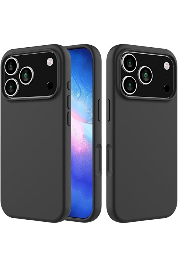 Soft Silicone Case for iPhone 17 Pro Max – Shockproof Protective Cover, Black