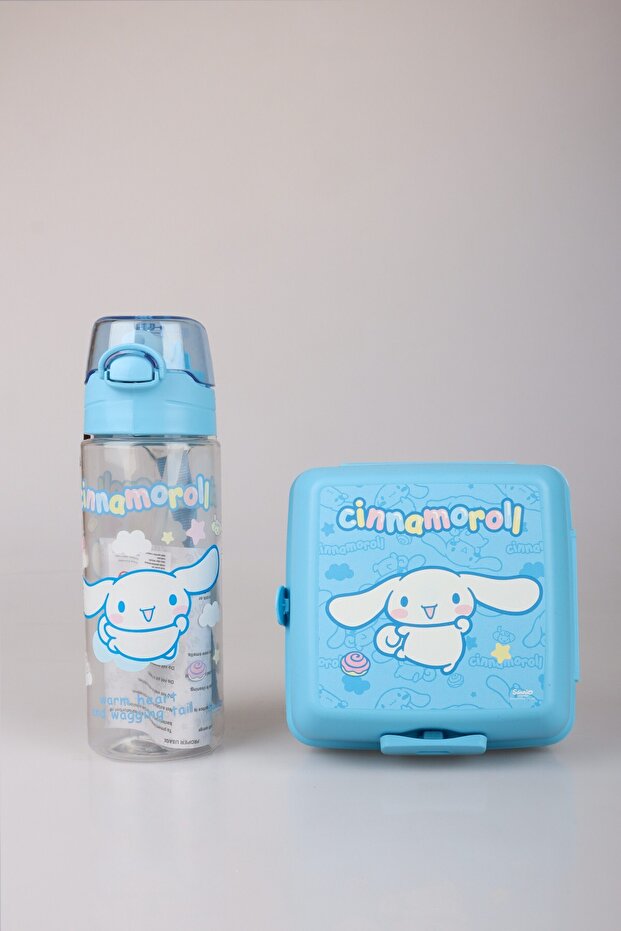 New Season Licensed Cinnamorol with Dekomus 500 ml Bottle and 2-Layer Lunch Box / Lunch Box "Wet