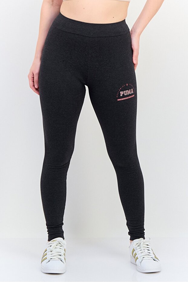 Women Sportswear Fit Pull On Training Leggings, Dark Grey