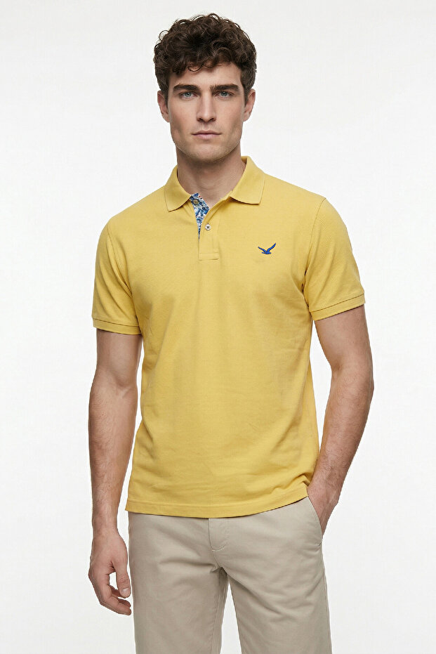 Flamands Yellow 100% Cotton Polo T-Shirt