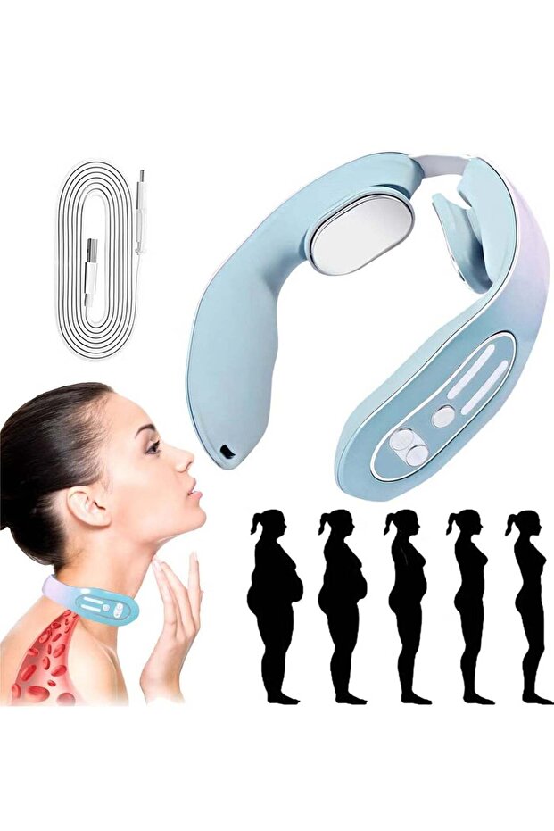 EMS Neck Acupoints Massage Device with Heat, Electric Pulse Massager for Pain Relief