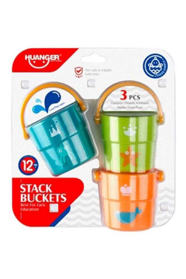 3-Piece Water Stacking Buckets Set for Creative Play