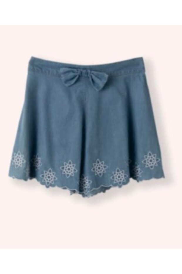 Girls' Indigo Garden Denim Shorts Gkpn0418