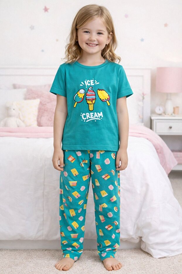 Girls' Ice Cream Printed Paddy Shirt. Tk. Gk3992