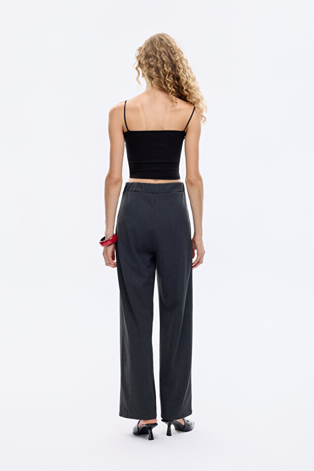 Modal Askılı Crop Basic Atlet Negru - 5