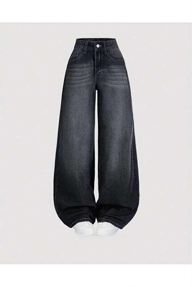 J&KSTORES Baggy Salaş Pocket Bol Paça Retro Görünümlü Jean Pantolon