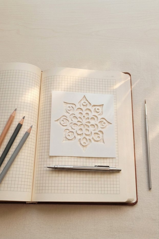 Floral Pattern Mandala Painting Template Ruler