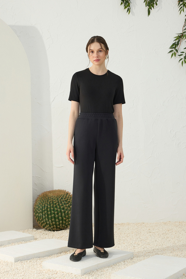 Black Modal Trousers - 2
