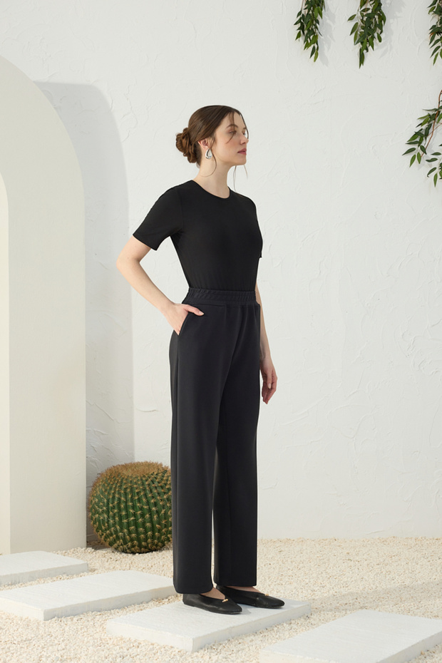 Black Modal Trousers - 5
