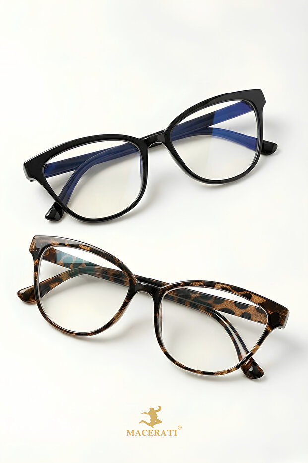 Melone Cat Eye Optical Compatible Set of 2 Ultra Light Women's Blue Light Protection Glasses