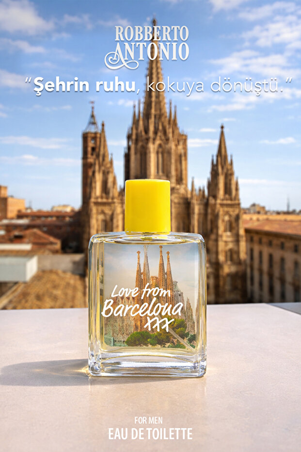 Robberto Antonio Love From Barcelona Erkek Parfüm EDT 100 ml Yasemin Badem Kayısı Sedir