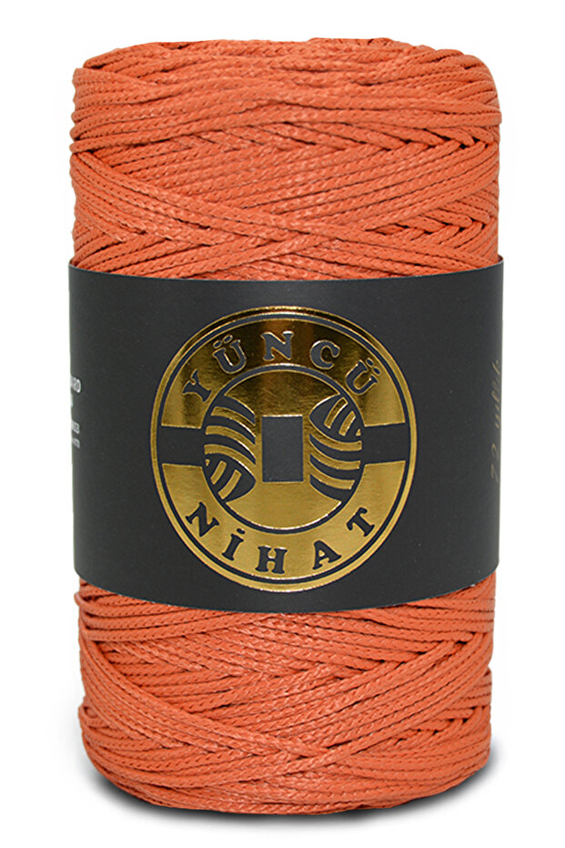 200 Gr - 200 Mt - 2.5 mm Orange (201) Polyester Macrame Floss Bag Floss Supla Floss Braid Floss