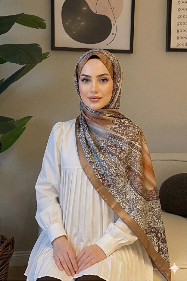شال حريري فوال بنمط عرقي مستورد للموسم الجديد من العلامة التجارية Etro