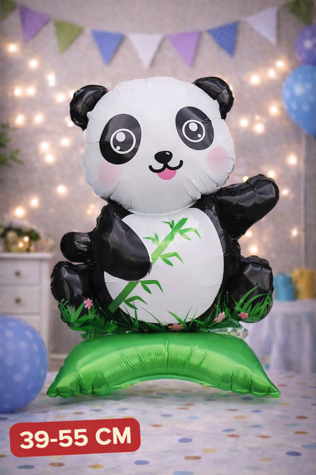 Standing Panda Foil Balloon Birthday Helium Balloon Birthday Ornament Celebration Children's Birthday Balloon Ornament