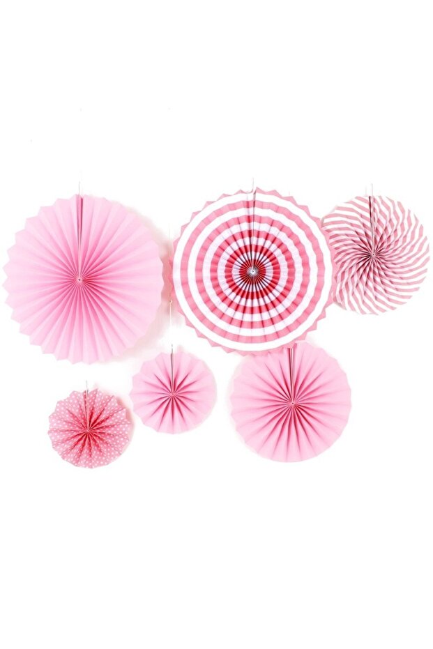 Fan Pink Set of 6