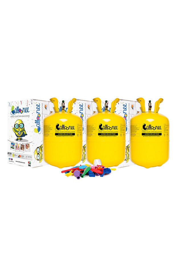 Jumbo Disposable Helium Party Kit - Pack of 3