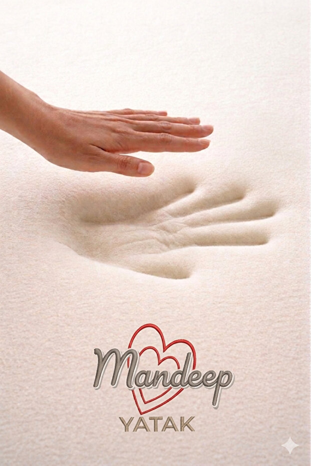 mandeep yatak MANDEEP VİSCO yatak pedi Full Ortopedik Kapitoneli Uyku Pedi Yatak Şiltesi YASTIK KILIFI HEDİYE