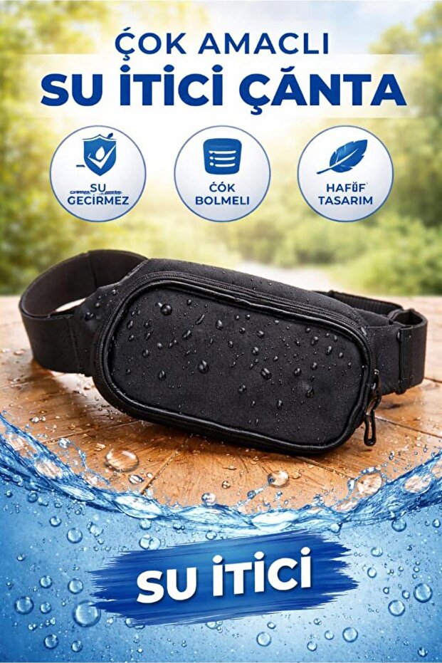 Unisex Waterproof Daily Black Crossbody Bag Sling Bag