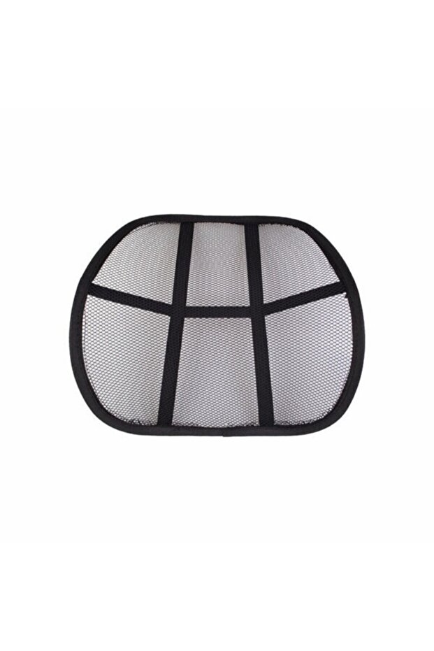 Orthopedic Office and Car Seat Cushion with Mesh Backrest and Orthopedic Support, Black