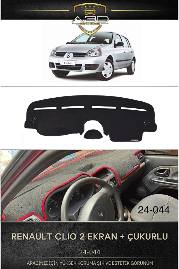 Renault Clio 2 Front Cover, Dashboard Panel, Dashboard Protector, Protective Cover, Carpet, Replacement Part