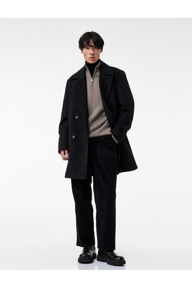 Cotton Pocketed Loose Fit Waist Tie Winter Corded Fabric Velvet Trousers