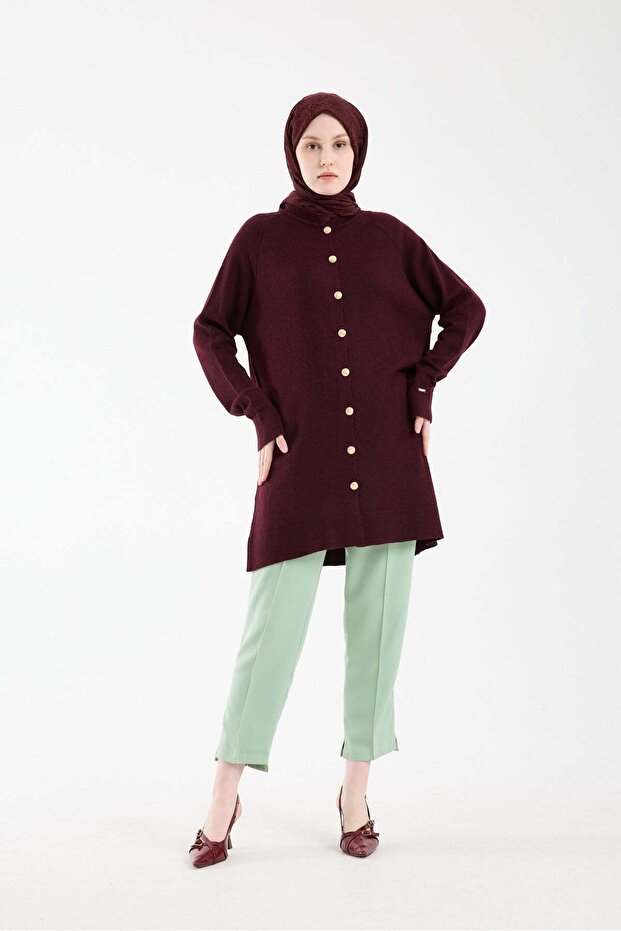 Yumoş knitwear cardigan bordo