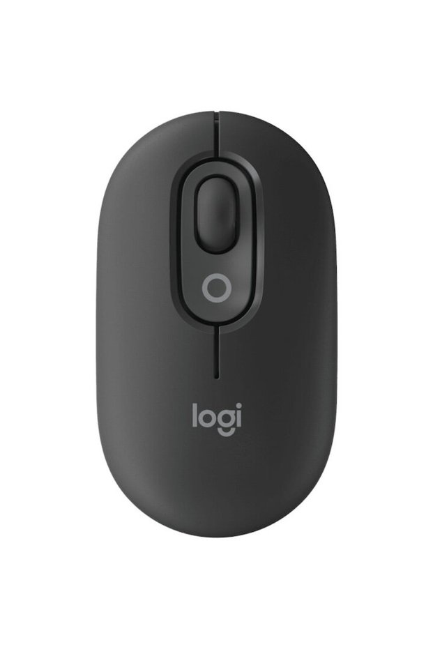 Mouse Wireless POP cu emoji, Bluetooth, Silent Touch, 3 Way Easy-Switch, Graphite