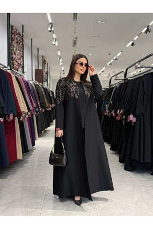 عباءة D823 - بليزر من قماش الكريب