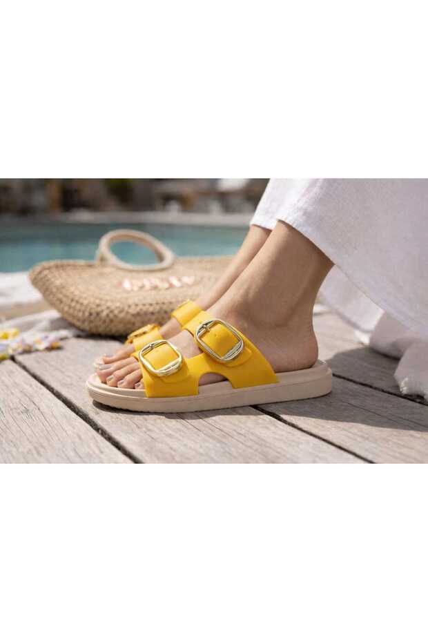 Women's Double Buckle Eva Orthopedic Sole Sea, Beach, Pool Slippers