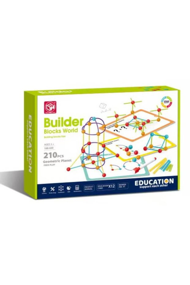 STEAM Construction Set - 3D Shapes (210 pieces)