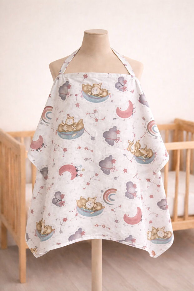 100% Cotton Underwire Muslin Nursing Bib Cover – 75 × 100 cm