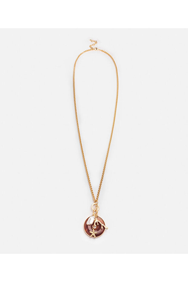 Combined Tip Long Chain Necklace