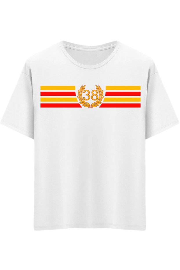Kayseri 38 Legacy – T-Shirt with Garland Detail and Stripe Print