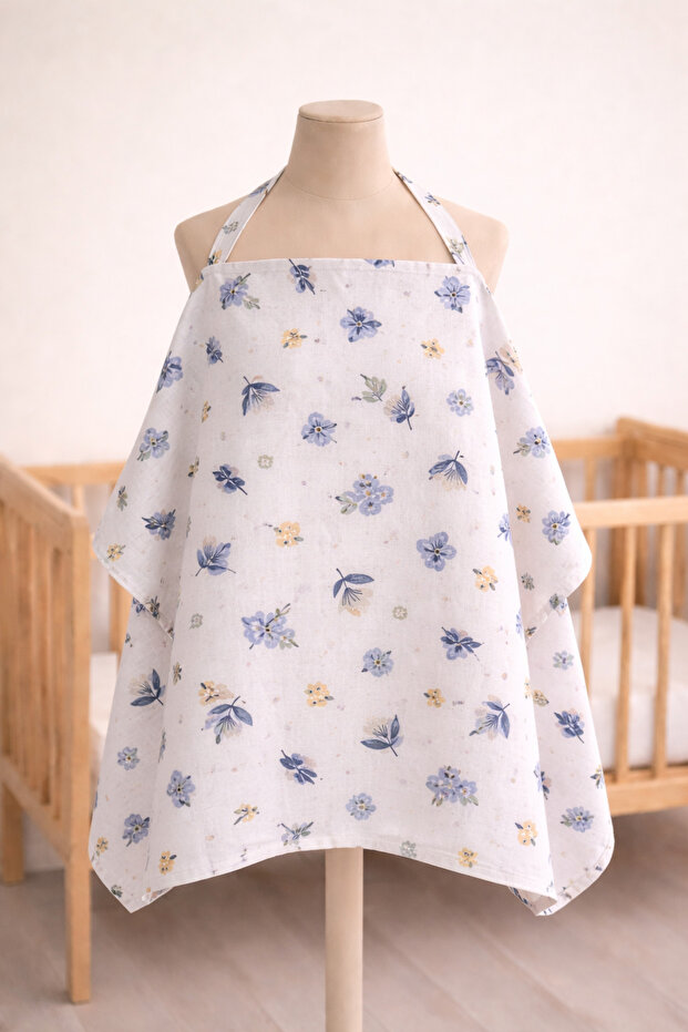 100% Cotton Underwire Muslin Nursing Bib Cover – 75 × 100 cm