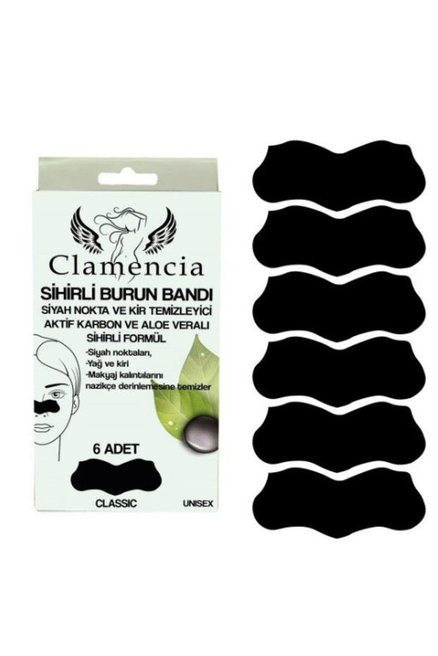 Activated Carbon Nose Strip Black 6 Pack