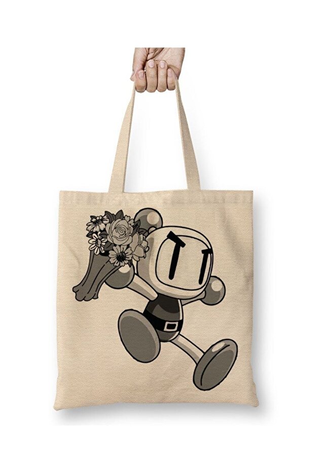 Flower Man Tote Bag Long Handle