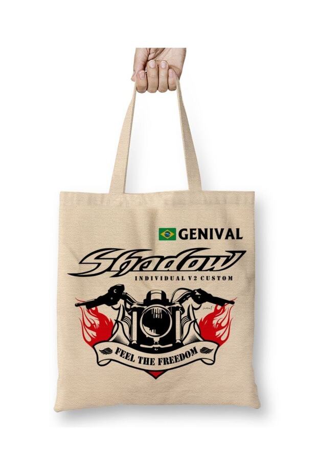 حقيبة قماش Shadow Personalized Genıval Branca بمقبض طويل
