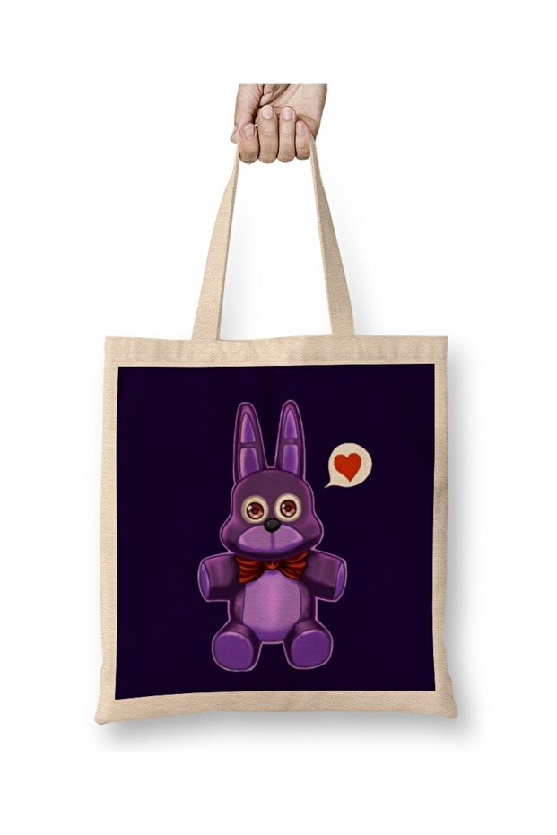 حقيبة قماش من القطيفة من Mlp Fnaf Bonnie بمقبض طويل