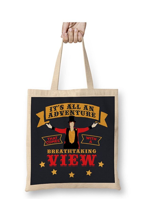 The Greatest Showman Ringman Breathtaking View Quote Tote Bag Long Handle