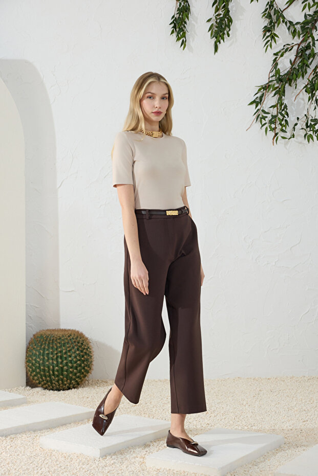 Brown Classic Pants - 3