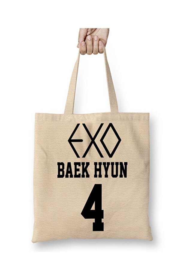 حقيبة قماش Exo Baekhyun بمقبض طويل